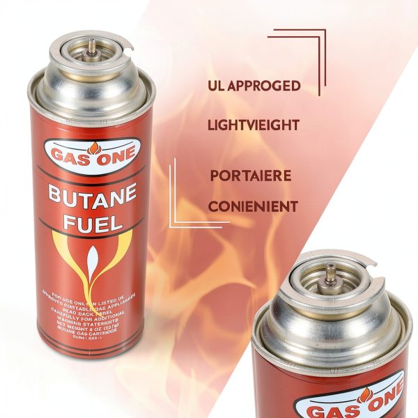 Gas One 8oz Camping Fuel 8 Pack Portable Stove Butane-5