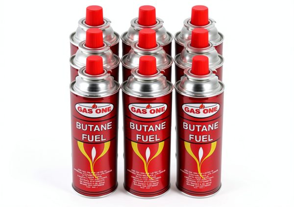 Gas One 8oz Butane Canister Camping Fuel Self Sealing-0