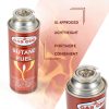 GasOne 8oz Camping Fuel 4 Pack Self Sealing Butane Canisters-5