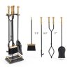 FEED GARDEN Fireplace Tool Set Wrought Iron-5