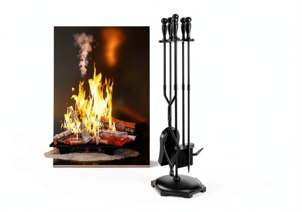 Fire Beauty Fireplace Tool Set Ergonomic Design-8
