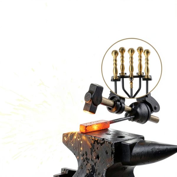 FEED GARDEN Fireplace Tool Set Wrought Iron-6