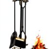 FEED GARDEN Fireplace Tool Set Wrought Iron-7