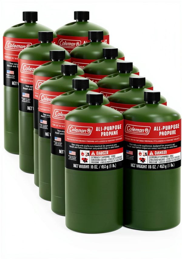 Pre-filled Propane Cylinders 12 Pack Camping Fuel Steel-0
