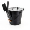Fireplace Ash Bucket Pure Garden Metal Wood-5