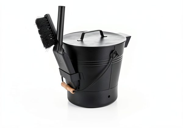 Fireplace Ash Bucket Pure Garden Metal Wood-5