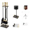FEED GARDEN Fireplace Tool Set Wrought Iron-4