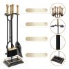 FEED GARDEN Fireplace Tool Set Wrought Iron-3