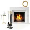 FEED GARDEN Fireplace Tool Set Wrought Iron-1