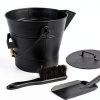 Fireplace Ash Bucket Pure Garden Metal Wood-4
