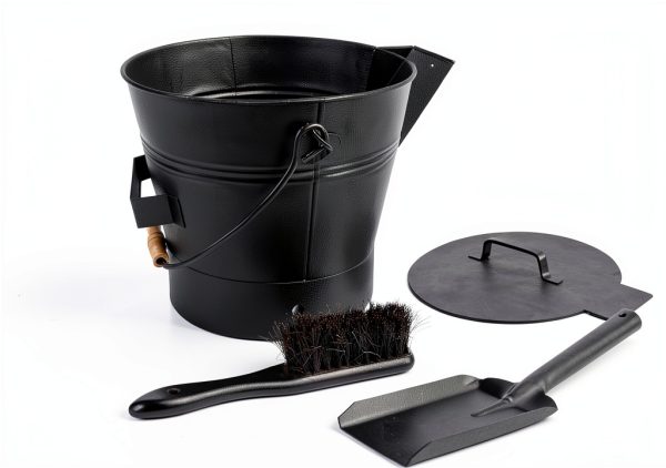 Fireplace Ash Bucket Pure Garden Metal Wood-4