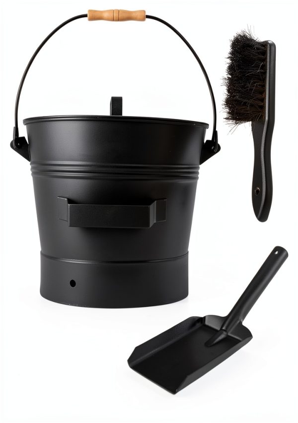 Fireplace Ash Bucket Pure Garden Metal Wood-1