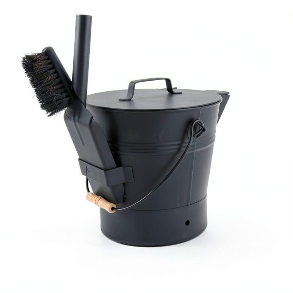 Fireplace Ash Bucket Pure Garden Metal Wood-6