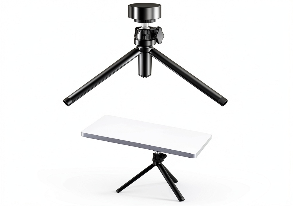 Installing Starlink Mini Adapter FIUTY Metal Tripod on a wooden desk