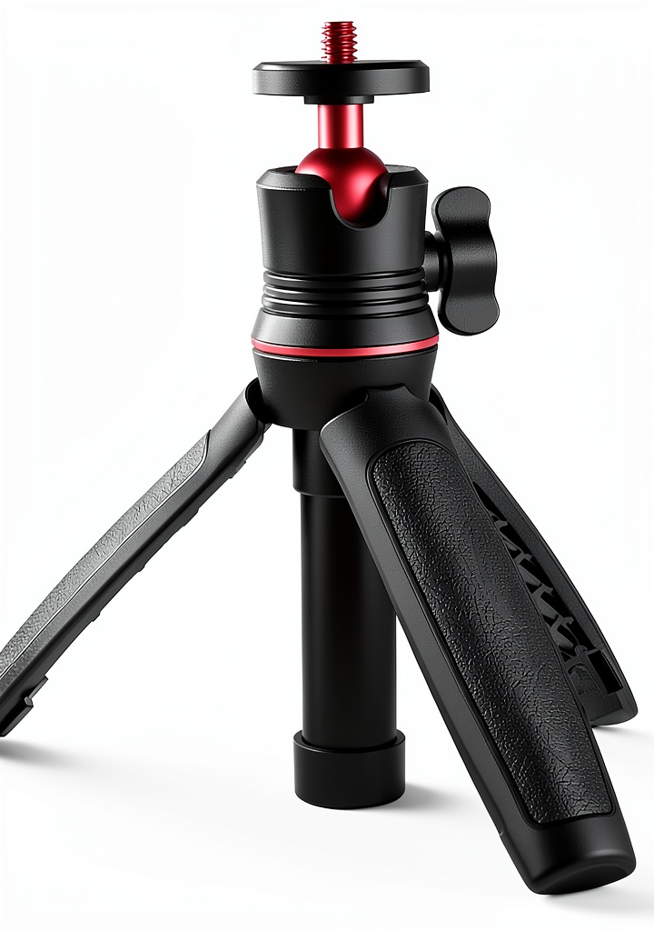 Installing Reflex Camera TLS‑YG94 Tabletop Tripod on a wooden desk