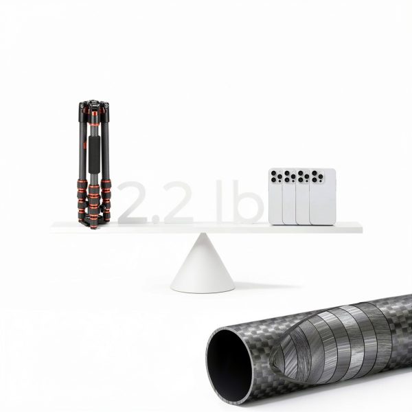 K&F Concept Carbon Fiber Tripod 68‑inch D255C4 Model A225C0+BH‑25L-2