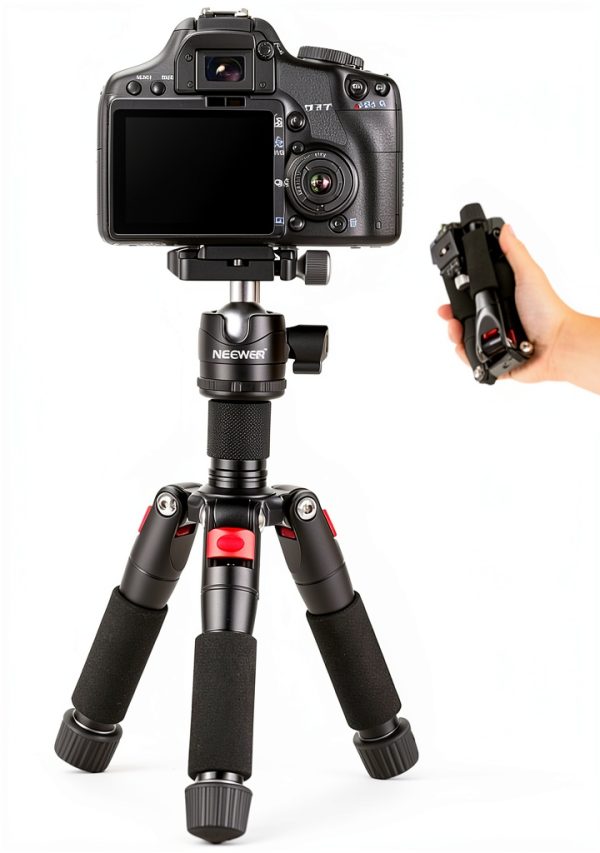 Desktop Mini Tripod NEEWER TP-AAM521 Aluminum Adjustable Ball Head-0