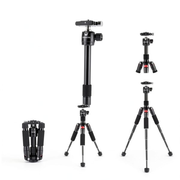 Mini Tripod NEEWER TP AAM521 Black Aluminum 19.7 Inch Adjustable Stand-2