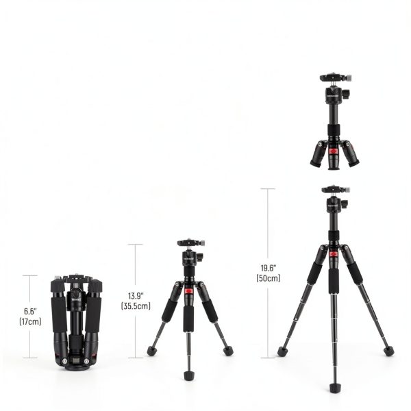 Desktop Mini Tripod NEEWER TP-AAM521 Aluminum Adjustable Ball Head-2