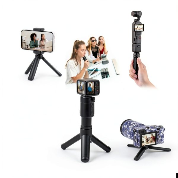 HeiyRC Aluminum Mini Tripod for DJI Pocket 3 10kg Load 4.2in Foldable-2