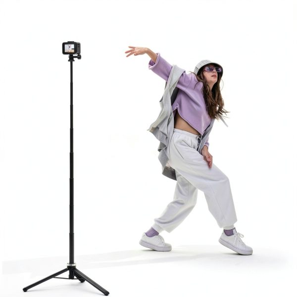 AKASO Selfie Stick Tripod 160cm Flexible 3‑Way Pole-4