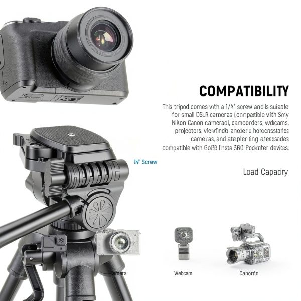 NEEWER TP52 Mini Tripod Black Portable Camera Stand with Carrying Bag-4