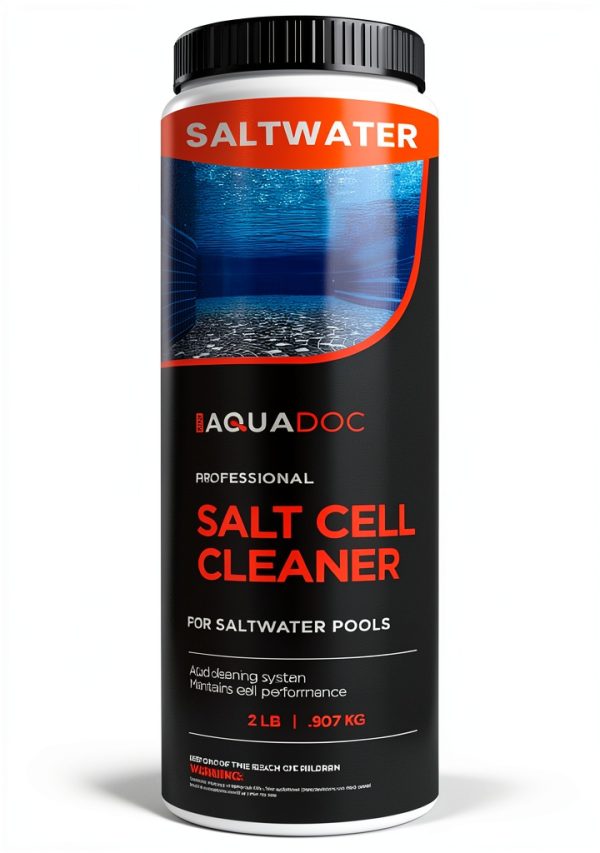 Salt Cell Cleaner for Saltwater Pools - Pool Salt Cell Cleaner Solution to Help Reduce Buildup and Support Generator Function - AquaDoc Pool Care Made in USA - 2lb-0