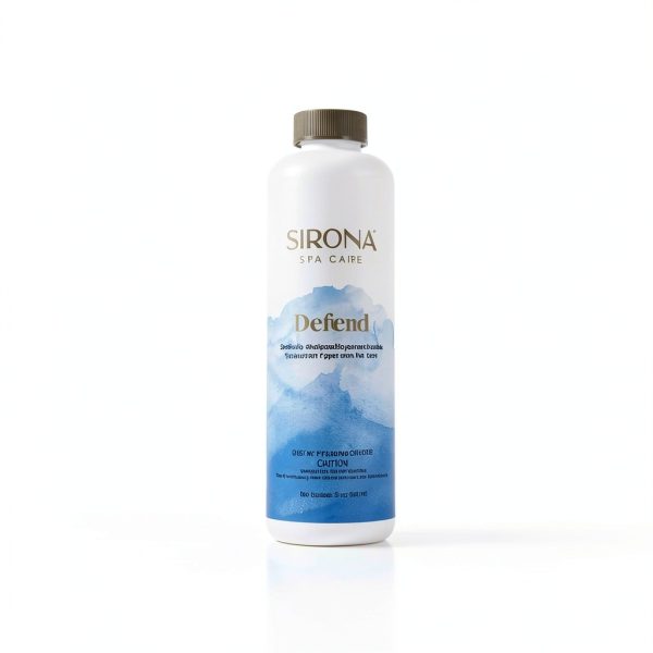 Sirona 82114 Defend, 32 fl Oz – Includes My Garden Pool 20 Ct. Test Strips & Scum Sponge – Prevents Scale & Staining for Clear & Balanced Spa Water-1