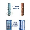 Copper Anode, Basket, and Coil Cleaner - Easy to Use, Prolongs The Electrode (8oz) - Cleans Your Solar Pool Ionizer's Basket and Electrode, All at Once - Sun Shock Soak and Rinse-1