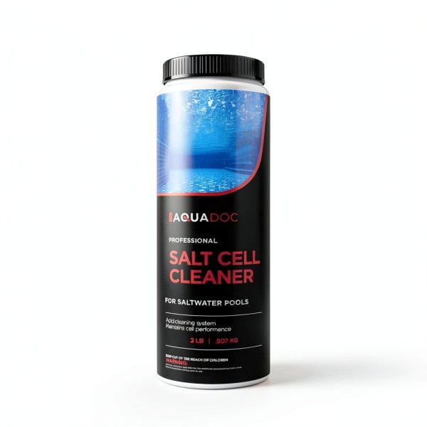 Salt Cell Cleaner for Saltwater Pools - Pool Salt Cell Cleaner Solution to Help Reduce Buildup and Support Generator Function - AquaDoc Pool Care Made in USA - 2lb-2