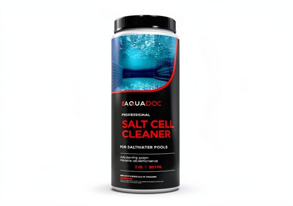 Salt Cell Cleaner for Saltwater Pools - Pool Salt Cell Cleaner Solution to Help Reduce Buildup and Support Generator Function - AquaDoc Pool Care Made in USA - 2lb-1