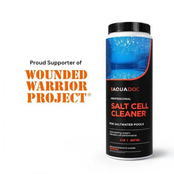 Salt Cell Cleaner for Saltwater Pools - Pool Salt Cell Cleaner Solution to Help Reduce Buildup and Support Generator Function - AquaDoc Pool Care Made in USA - 2lb-6