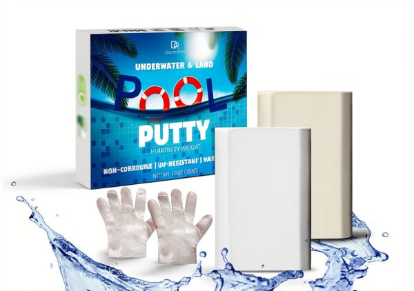 Pool Putty 10oz 2-Part Epoxy Repair Kit by DecorRom Waterproof Seal-0